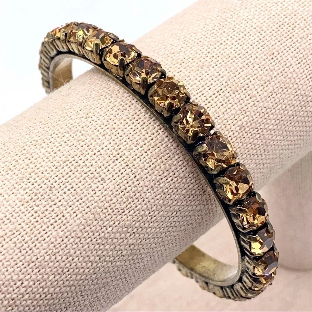 J. Crew Peach Crystal Cuff Bracelet